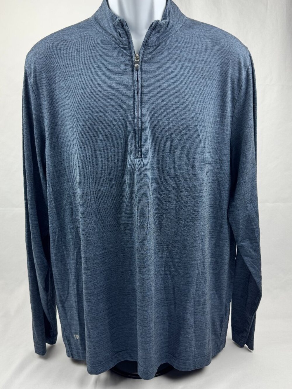 Travis Mathew Upgraded Mens Size L Navy Blue Performance Stretch Quarter Zip
